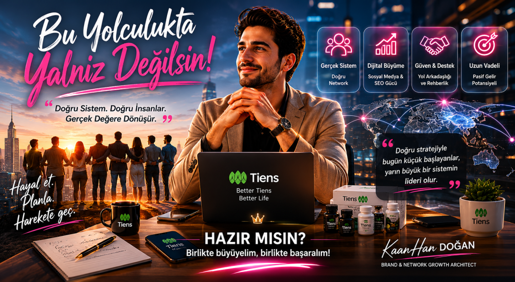 Tiens ek gelir sistemi ve network marketing ile para kazanma modeli görseli